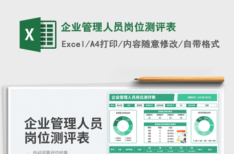 企業(yè)管理人員崗位測評表免費下載