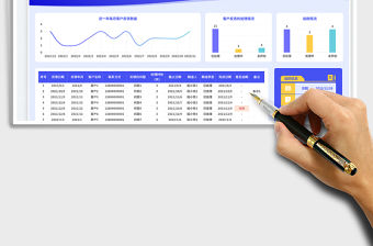 2023藍色商務風自動調(diào)整統(tǒng)計區(qū)間客戶反饋表免費下載