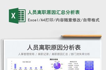 人員離職原因匯總分析表免費下載