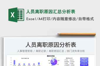 人員離職原因匯總分析表免費(fèi)下載