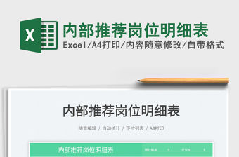 內部推薦崗位明細表免費下載
