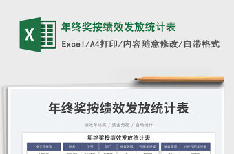 年終獎按績效發(fā)放統(tǒng)計表免費下載
