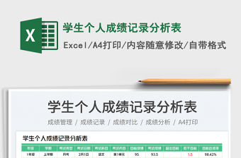 學生個人成績記錄分析表免費下載