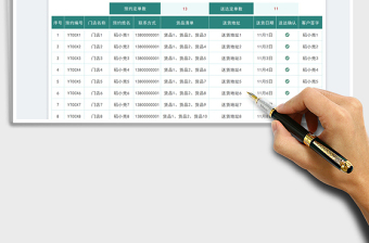 客戶預約定貨送貨明細表免費下載