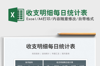 收支明細每日統(tǒng)計表免費下載