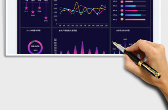 2023銷售收入及業績可視化看板免費下載