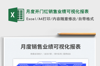 月度開門紅銷售業(yè)績可視化報(bào)表免費(fèi)下載