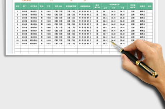 2023員工體溫檢測記錄表免費(fèi)下載