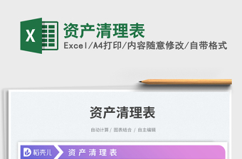 資產(chǎn)清理表免費下載