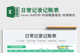 2023日常記錄記賬表免費(fèi)下載