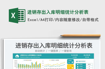 2023進銷存出入庫明細統計分析表免費下載