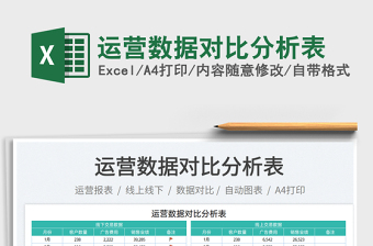運營數據對比分析表免費下載