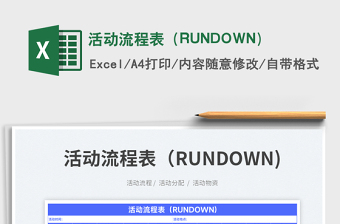 2023活动流程表（RUNDOWN)免费下载