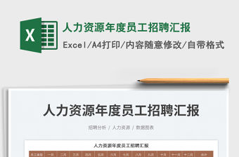 人力資源年度員工招聘匯報免費下載