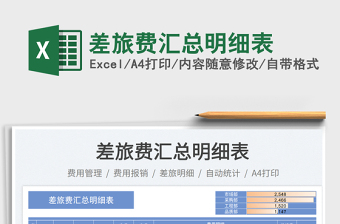 差旅費(fèi)匯總明細(xì)表免費(fèi)下載