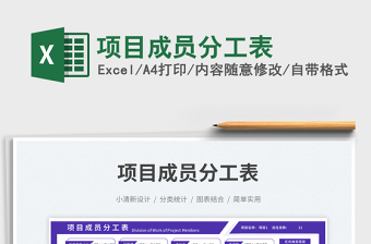 項目成員分工表免費下載
