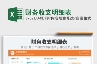 財務(wù)收支明細表免費下載