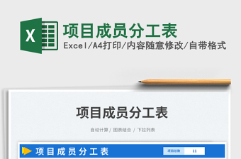 項(xiàng)目成員分工表免費(fèi)下載