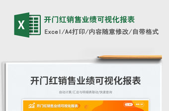 開門紅銷售業績可視化報表免費下載