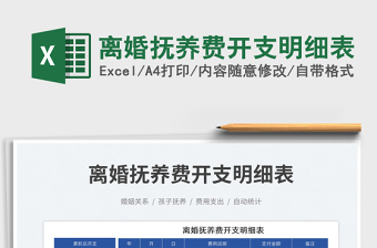 離婚撫養(yǎng)費(fèi)開(kāi)支明細(xì)表免費(fèi)下載