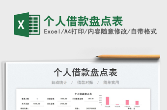 2023個人借款盤點表免費下載