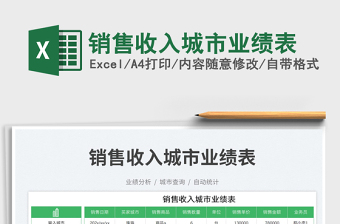 2023銷售收入城市業(yè)績表免費(fèi)下載