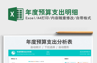 年度預(yù)算支出明細免費下載