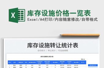 库存设施价格一览表免费下载