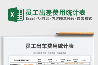 2023員工出差費用統(tǒng)計表免費下載