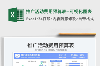 2023推廣活動(dòng)費(fèi)用預(yù)算表-可視化圖表免費(fèi)下載