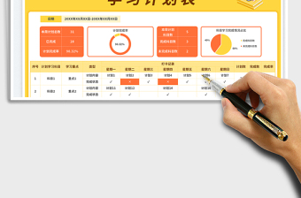 周打卡學(xué)習(xí)計(jì)劃表免費(fèi)下載