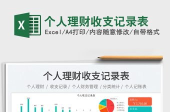 2023個人理財收支記錄表免費下載