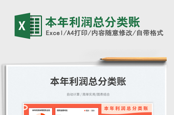 本年利潤總分類賬免費(fèi)下載