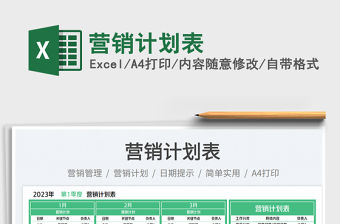 營銷計劃表免費下載