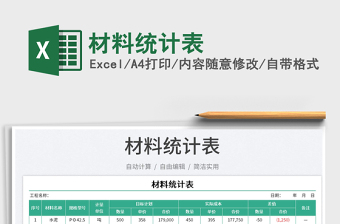 材料統(tǒng)計(jì)表免費(fèi)下載