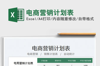 電商營銷計劃表免費下載