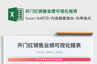 開門紅銷售業績可視化報表免費下載