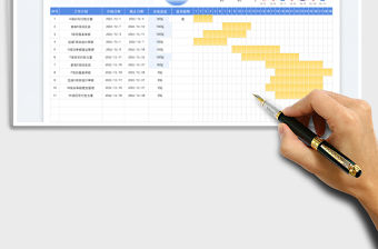 工作項目計劃進度表-甘特圖免費下載