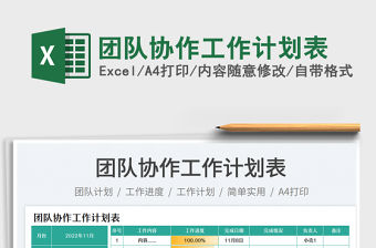 團隊協作工作計劃表免費下載