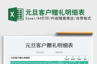 元旦客戶贈(zèng)禮明細(xì)表免費(fèi)下載