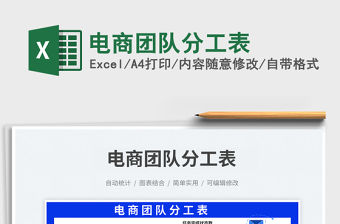 電商團(tuán)隊(duì)分工表免費(fèi)下載