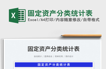 固定資產(chǎn)分類統(tǒng)計(jì)表免費(fèi)下載