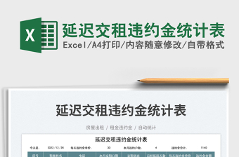 延遲交租違約金統(tǒng)計表免費下載