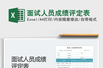 2023面試人員成績(jī)?cè)u(píng)定表免費(fèi)下載
