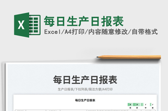 每日生產(chǎn)日報表免費下載