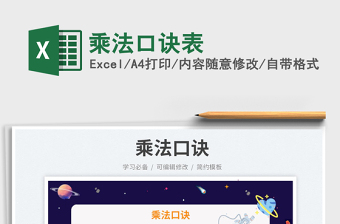 乘法口訣表免費下載