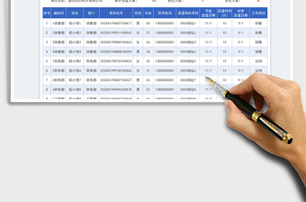 单位员工派遣信息表免费下载