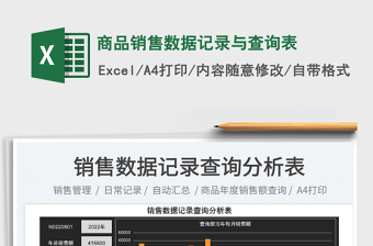 2023商品銷售數(shù)據(jù)記錄與查詢表免費下載