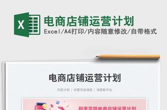 2023電商店鋪運(yùn)營計劃免費(fèi)下載