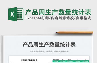 產品周生產數量統計表免費下載